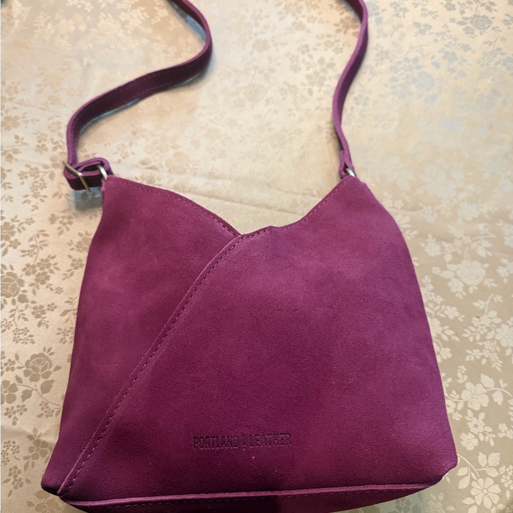 Portland Leather Superbloom Suede Crossbody/Shoulder Bag